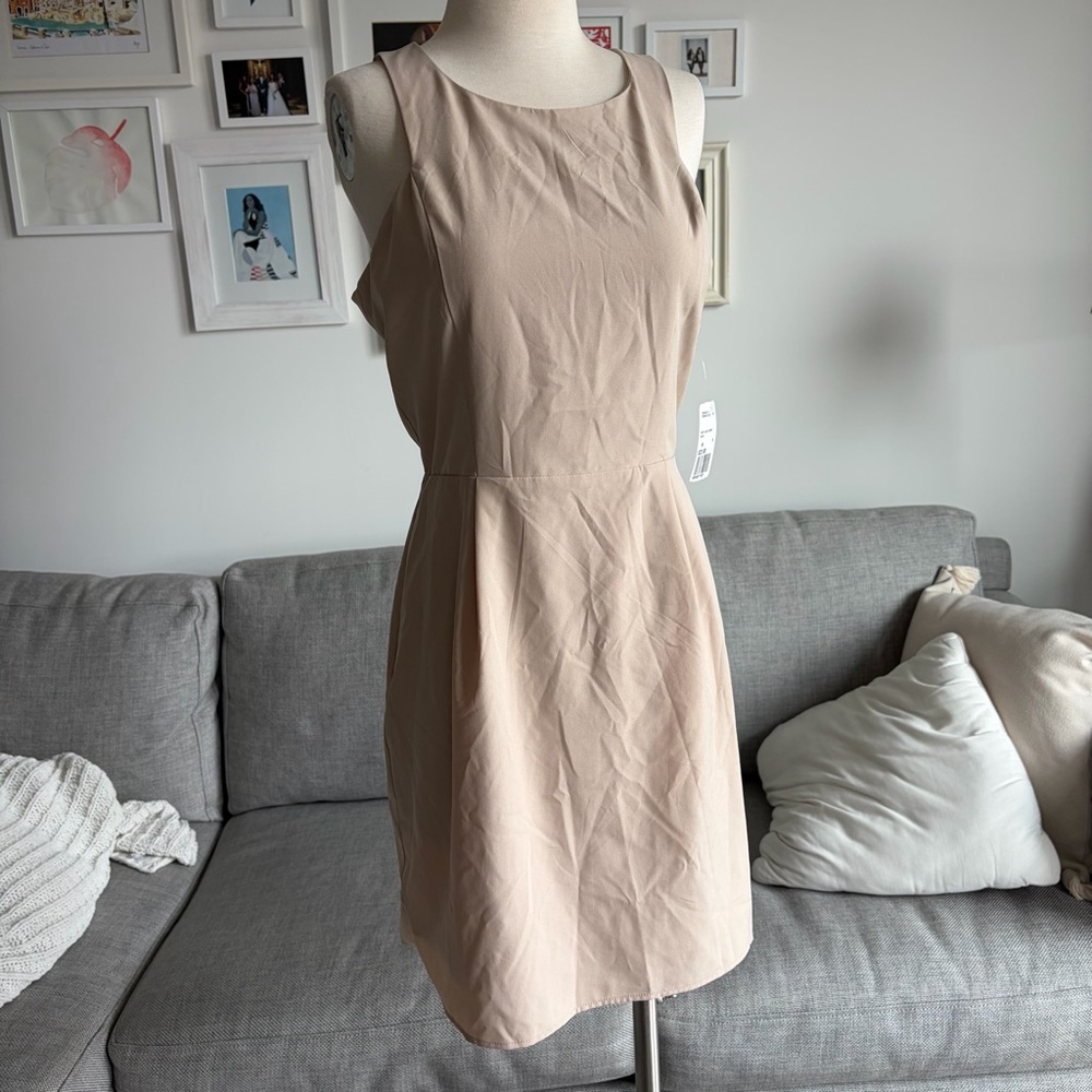 $3/10 NWT F21 Elegant Beige Sleeveless Dress